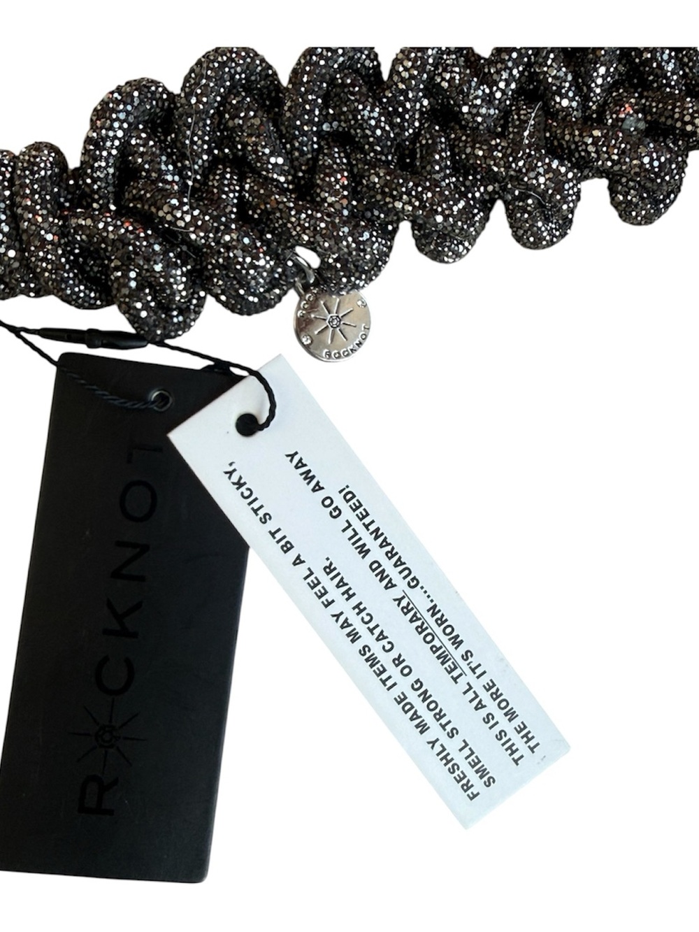 ROCKNOT Gunmetal Crystal Rhinestone Lace Chain 30" Shoulder Bag Strap NWT $140 - Picture 8 of 17